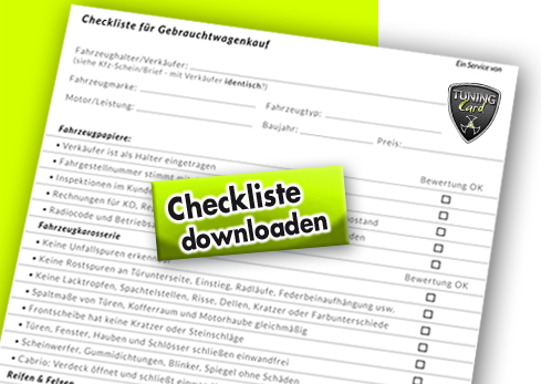 checkliste Autokauf